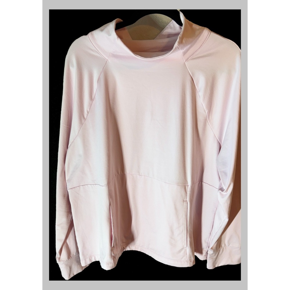 Avia Womens Pink Mock Neck Activewear Pullover Pockets XXXL 22
